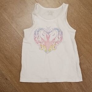 White Unicorn Tank Top